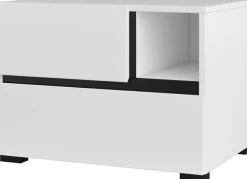 OTTO home Nachtkommode »Cross, moderner griffloser Nachtschrank« Nachttisch, Nachtkonsole mit 2 Schubladen