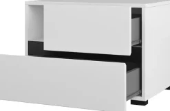OTTO home Nachtkommode »Cross, moderner griffloser Nachtschrank« Nachttisch, Nachtkonsole mit 2 Schubladen