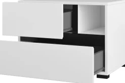 OTTO home Nachtkommode »Cross, moderner griffloser Nachtschrank« Nachttisch, Nachtkonsole mit 2 Schubladen