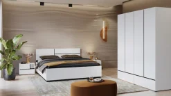 OTTO home Nachtkommode »Cross, moderner griffloser Nachtschrank« Nachttisch, Nachtkonsole mit 2 Schubladen