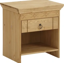 OTTO home Nachtkommode »Indra« Nachttisch mit dekorativen Fräsungen, Breite: 50 cm