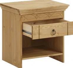 OTTO home Nachtkommode »Indra« Nachttisch mit dekorativen Fräsungen, Breite: 50 cm