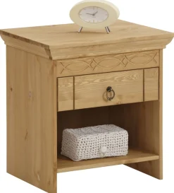 OTTO home Nachtkommode »Indra« Nachttisch mit dekorativen Fräsungen, Breite: 50 cm