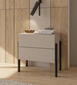 OTTO home Nachtkommode »Jukon, Breite 59 cm, moderne Kommode mit zwei Schubladen« Nako mit zwei Schubladen, push to open Funktion