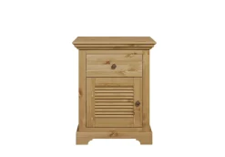 OTTO home Nachtkommode »Rauna, Landhausstil, edles Design mit Lamellen und Kassetten, 2 Farben« B/H/T56/69/39cm,FSC® zertifiziertes Kieferholz, massive Qualität mit viel Stauraum