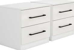 OTTO home Nachtkommode »Sylt Schlafzimmerschrank Garderobe Schrank hochglanz« Spar-Set, modernes Hochglanz Nachtschrank Set (2 Stück) Stilvolles Design, 2 Stk. tlg. Nachttisch Bestseller Beistelltisch Kommode