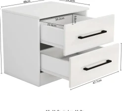 OTTO home Nachtkommode »Sylt Schlafzimmerschrank Garderobe Schrank hochglanz« Spar-Set, modernes Hochglanz Nachtschrank Set (2 Stück) Stilvolles Design, 2 Stk. tlg. Nachttisch Bestseller Beistelltisch Kommode