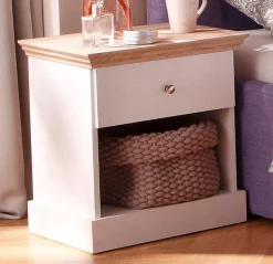 OTTO home Nachtkonsole »Binz« mit einem schönen Metall Knopfgriff, Breite 45 cm