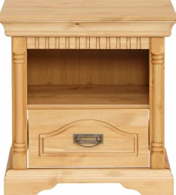 OTTO home Nachtkonsole »Graz« aus massiver Kiefer, mit aufwendigen Details, Breite: 55 cm