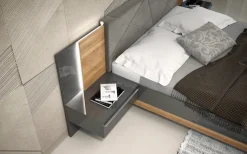OTTO home Nachtkonsole »Onyx, Nachttisch mit 1 Schublade, hochwertige UV Lackierung Hochglanz« Inklusive LED Beleuchtung,mit Soft-Close-Funktion, Maße (B/T/H) 56/41/92cm