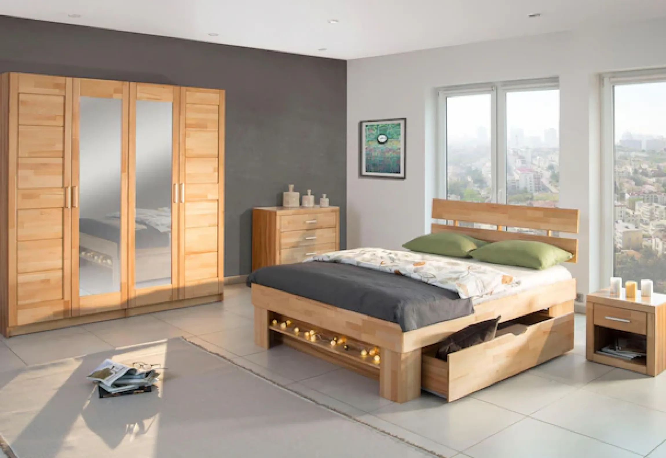 OTTO home Nachtkonsole »Triest« 1 mit Schublade, Breite 45 cm