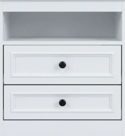 OTTO home Nachttisch »Arrian, 2er-Set, Landhausstil, 2 Schubladen & Ablagefach, weiß« Set, 2 Stk. tlg.