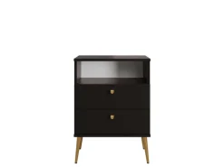 OTTO home Nachttisch »Elyriia Nachtkommode mit 2 Schubladen und Fach, Premium-Qualität« mit viel Stauraum, modernes Design, pflegeleicht und robust
