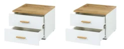 OTTO home Nachttisch »Nachttische Fabellaa (2 Stücke), BxTxH 46,4x40,8x35 cm« Set, 2 Stücke,Nachttische (SET) mit 2 Schubladen