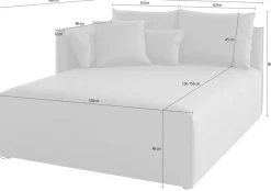 OTTO home Ottomane »Nöre« Lounge-Modul - zum eigenen Zusammenstellen, Breite 138cm, Tiefe 168cm