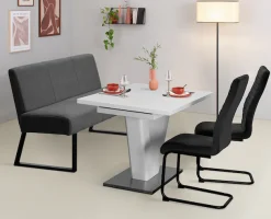 OTTO home Polsterbank »Gladio,« Esszimmerbank, Sitzbank, Bank,mit Taschenfederkern, schwarzes Metallgestell, Breite 148 cm