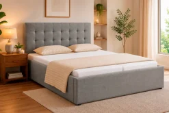 OTTO home Polsterbett »Hamar, Knopfsteppung im Kopfteil, bis 250 KG belastbar« 3 Breiten: 100cm/ 140cm/ 180cm,in verschiedenen Größen und Stoffen und Farben