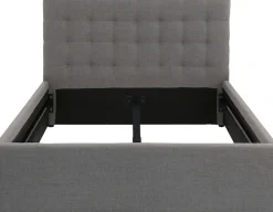OTTO home Polsterbett »Hamar, Knopfsteppung im Kopfteil, bis 250 KG belastbar« 3 Breiten: 100cm/ 140cm/ 180cm,in verschiedenen Größen und Stoffen und Farben