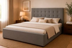 OTTO home Polsterbett »Hamar, Knopfsteppung im Kopfteil, bis 250 KG belastbar« 3 Breiten: 100cm/ 140cm/ 180cm,in verschiedenen Größen und Stoffen und Farben