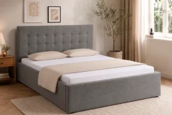 OTTO home Polsterbett »Hamar, Knopfsteppung im Kopfteil, bis 250 KG belastbar« 3 Breiten: 100cm/ 140cm/ 180cm,in verschiedenen Größen und Stoffen und Farben