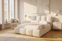 OTTO home Polsterbett »MERLINDA, Stauraumbett mit Lattenrost und Bettkasten, Chenille-Bezug« dick gepolstertes Kopfteil und Rahmen, Liegefläche 180x200 cm