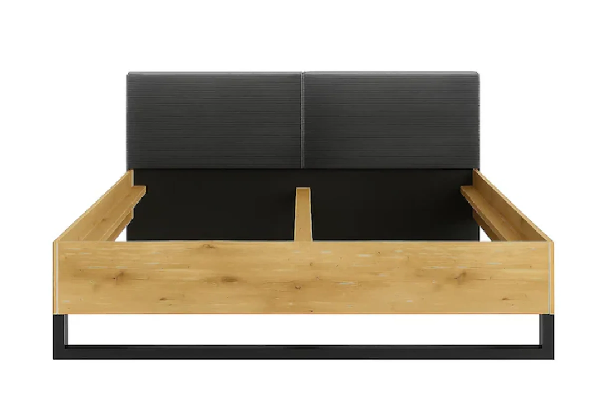 OTTO home Polsterbett »PEERY Bettgestell 160x200 mit gepolstertem Kopfteil, ohne Bettkasten« ohne Lattenrost und Bettkasten, Kufengestell
