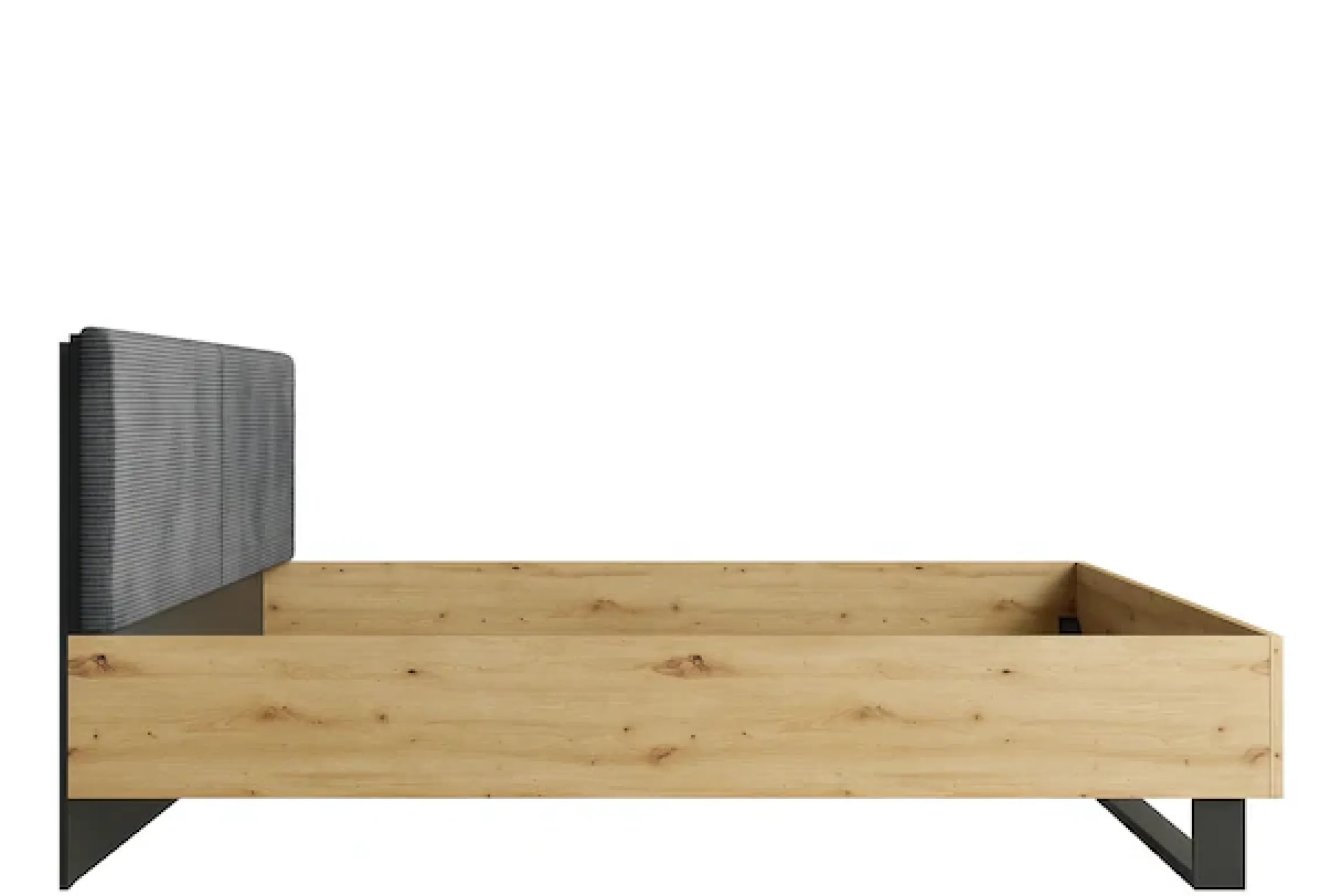 OTTO home Polsterbett »PEERY Bettgestell 160x200 mit gepolstertem Kopfteil, ohne Bettkasten« ohne Lattenrost und Bettkasten, Kufengestell