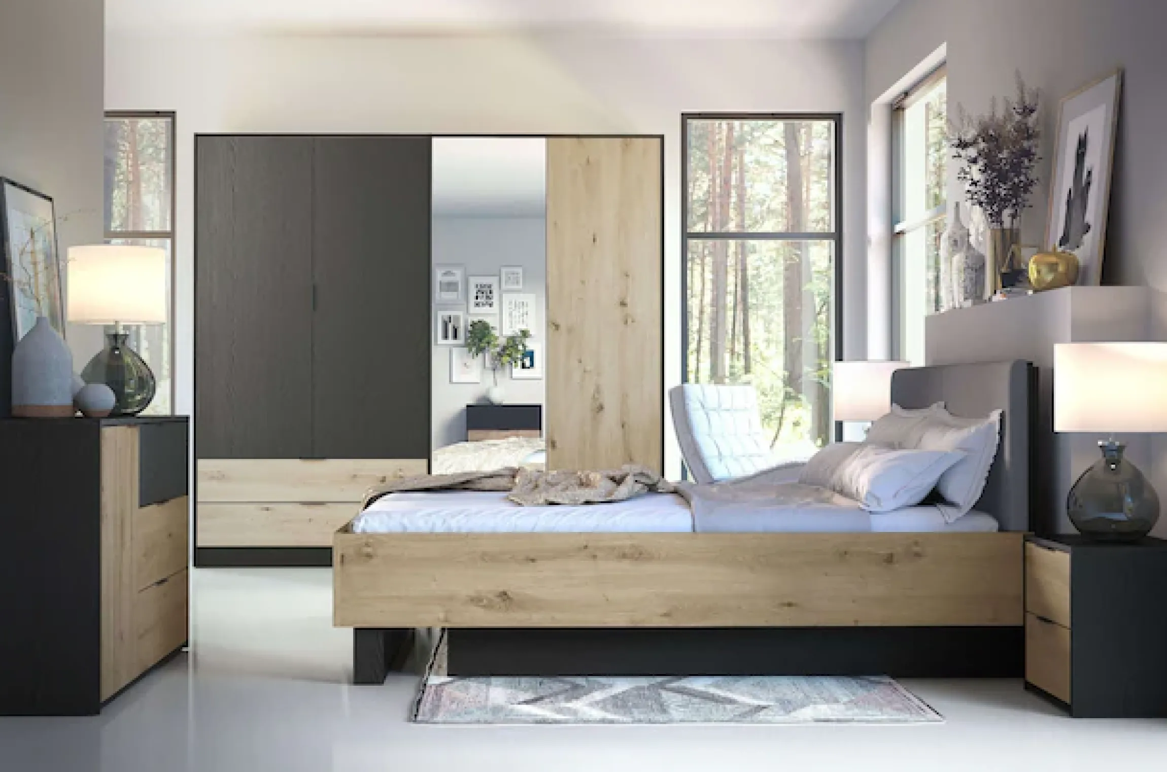 OTTO home Polsterbett »PEERY Bettgestell 160x200 mit gepolstertem Kopfteil, ohne Bettkasten« ohne Lattenrost und Bettkasten, Kufengestell