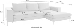 OTTO home Polsterecke »Finnja, softer, legerer Sitzkomfort, bequem, zeitloses Design, L-Form«