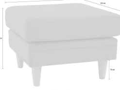 OTTO home Polsterhocker »Arellano, Breite 63 cm« klassisches Design, mit Massivholzfüßen, Webstoff fein, Chenille