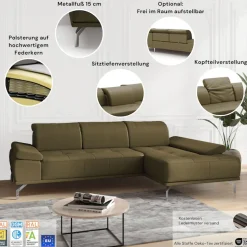 OTTO home Polsterhocker »Caluna« moderner Sitzhocker in hochwertiger Verarbeitung