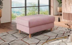 OTTO home Polsterhocker »Calypso« Holzfuesse mit Metallteller