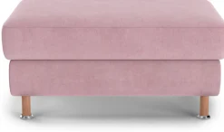 OTTO home Polsterhocker »Calypso« Holzfuesse mit Metallteller