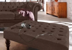 OTTO home Polsterhocker »Chesterfield« mit Knopfheftung , auch in Leder