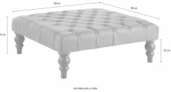 OTTO home Polsterhocker »Chesterfield« mit Knopfheftung , auch in Leder