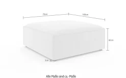 OTTO home Polsterhocker »HAILY Sitzhocker passend zur Serie, Maße B/T/H: 70/100/42 cm« als Modul oder separat verwendbar, für individuelle Zusammenstellung