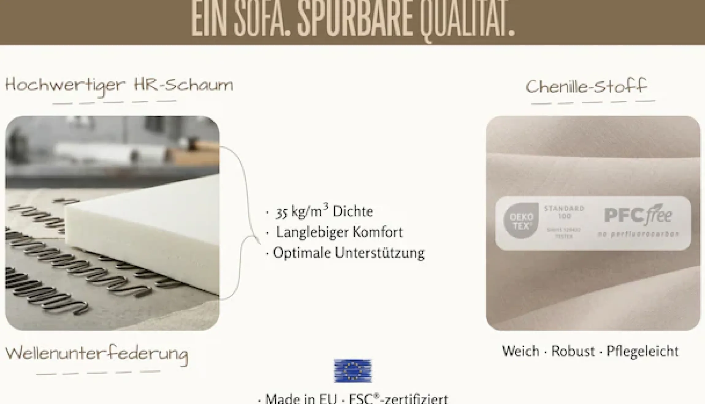 OTTO home Polsterhocker »Jorrena, extra weicher Chenille-Stoff« Praktische Ergänzung, 105x105 cm, mit Wellenunterfederung