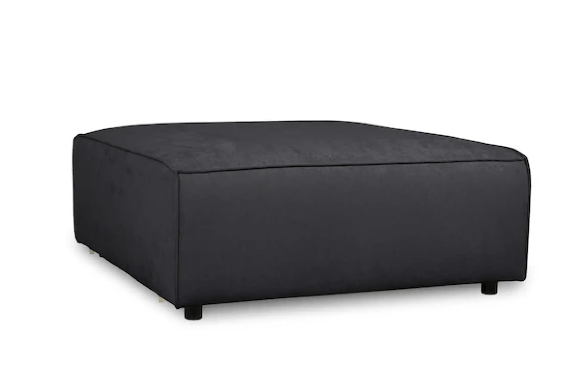 OTTO home Polsterhocker »Jorrena, extra weicher Chenille-Stoff« Praktische Ergänzung, 105x105 cm, mit Wellenunterfederung