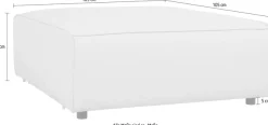 OTTO home Polsterhocker »Jorrena, extra weicher Chenille-Stoff« Praktische Ergänzung, 105x105 cm, mit Wellenunterfederung