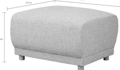 OTTO home Polsterhocker »LEMPS mit Wellenunterfederung, Maße B/T/H: 70/63/45 cm« passend zur Serie, in hochwertiger Verarbeitung