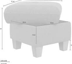 OTTO home Polsterhocker »Lindgren« mit Stauraum