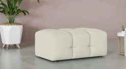 OTTO home Polsterhocker »Manilla, trendige Steppung, passend zur Serie, B/T/H 100/68/45 cm« mit Wellenunterfederung, in verschiedenen Materialien und Farben