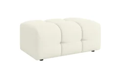 OTTO home Polsterhocker »Manilla, trendige Steppung, passend zur Serie, B/T/H 100/68/45 cm« mit Wellenunterfederung, in verschiedenen Materialien und Farben