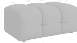 OTTO home Polsterhocker »Manilla, trendige Steppung, passend zur Serie, B/T/H 100/68/45 cm« mit Wellenunterfederung, in verschiedenen Materialien und Farben