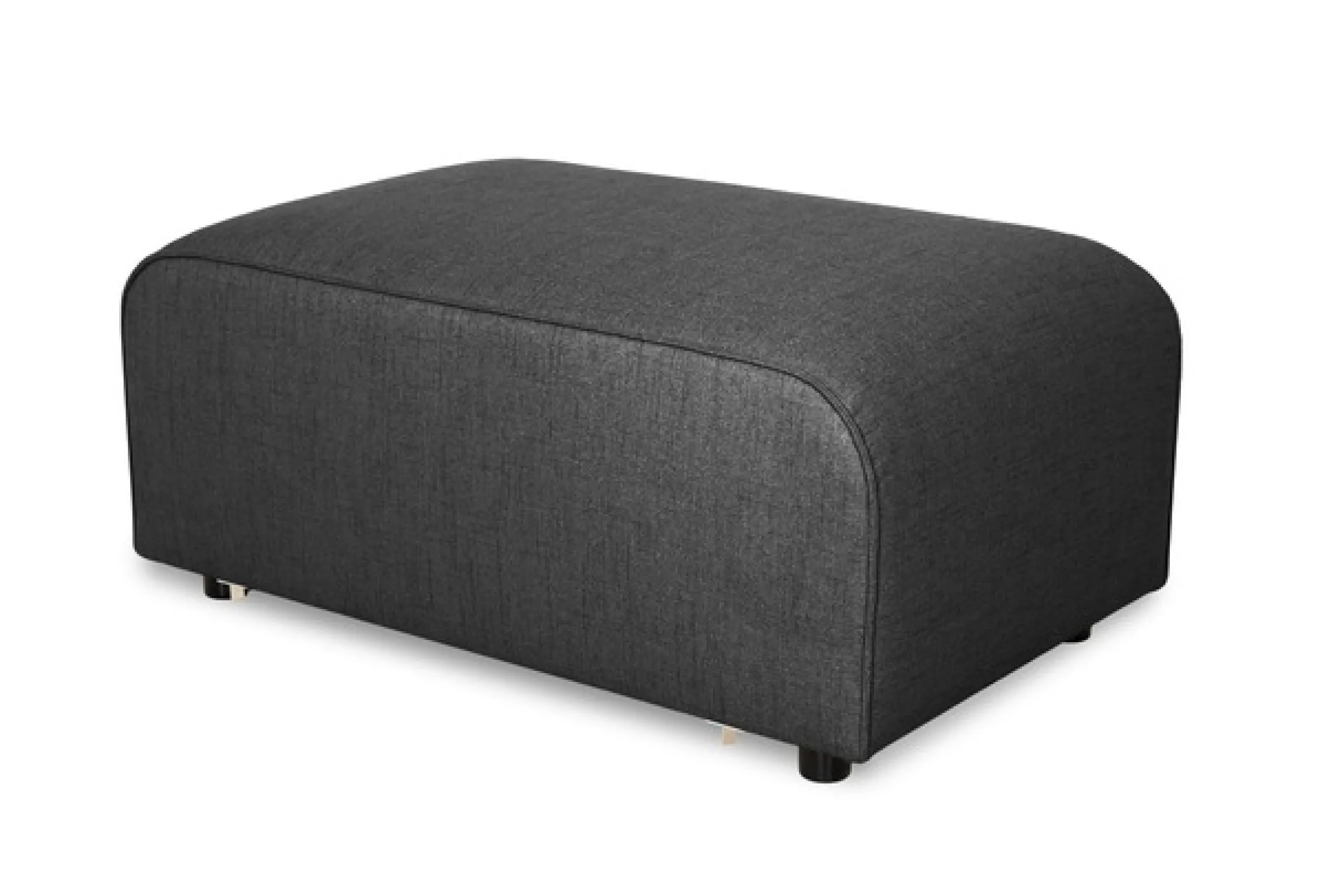 OTTO home Polsterhocker »Naddine« 60x96 cm, Strukturstoff mit Mélange-Effekt, mit Wellenunterfederung