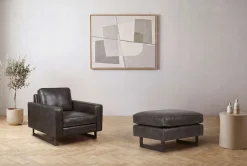 OTTO home Polsterhocker »Pinto« mit Keder, Metallfüßen und auch in Cord Bezug erhältlich