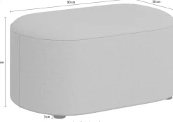 OTTO home Polsterhocker »Polsterhocker Tvinne, mit Wellenunterfederung« passend zum Ecksofa, auch in Bouclé, B/T/H: 90/50/44 cm