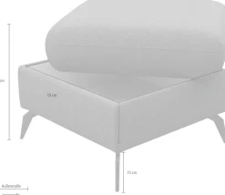 OTTO home Polsterhocker »Rochelle« 1 Stk. tlg. moderne 15 cm Metallfüße