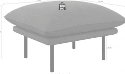OTTO home Polsterhocker »Stine« Besonderes Design durch Kissenoptik und Keder