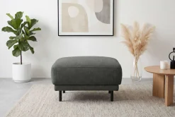 OTTO home Polsterhocker »Sveeva, 73x57 cm, schwarze Metallfüße« langlebiger Webstoff, viele Farben zur Auswahl